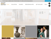 Tablet Screenshot of jacobyartscenter.org